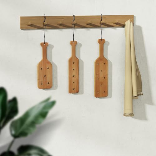 12inch Bamboo Paddle with Holes,Unfinished Wooden Paddle,1 Pack | Size : 12 x 4 x 0.6 Inches, Thickened Bamboo With Airflow Holes, Smooth Surface for Crafts and Decorating - size: 12 inch