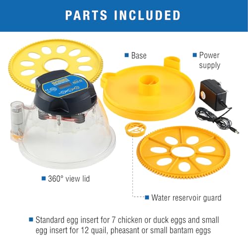 Brinsea Mini II Advance Egg Incubator with Automatic Turning & Extra Insert | 50+ years of expertise! Set-and-forget automatic incubator with digital countdown gives your eggs the best chance to hatch - size: 7 Eggs with extra insert