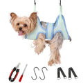 Guzekier Pet Dog Grooming Hammock Harness for Cats & Dogs, Dog Sling for Grooming, Dog Hammock Restraint Bag with Nail Clippers/Trimmer, Nail File, Pet Comb,Ear/Eye Care - size: XXS (Suitable for 2-5LB)