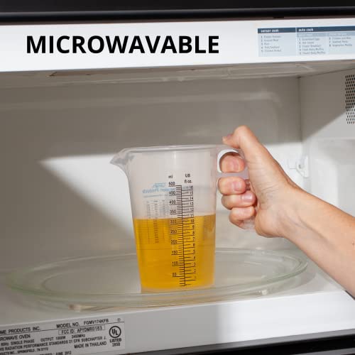 16oz, 1 Pint (2 cup) Measure Pitcher - Convenient Conversion Chart – Multi Purpose Food Grade Great for Cooking, Hobbies, Shop Oil, Fluids, Pool Spa and Lawn with High Chemical Resistance by Turnah - size: 16oz