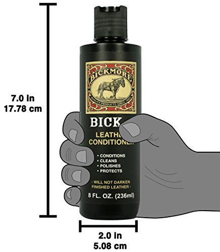 Bick 4 Leather Conditioner & Cleaner, Won't Darken Boots, Couch, Bags 8 oz | Made in USA, For Shoes, Furniture, Jackets, Auto Interiors, Apparel & Accessories - size: 8 oz