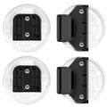 HAMOPY Auto-Lock Retractable Baby Gate Replacement Free-Punch Parts, Original Hardware Set (Including 2 x Latches + 2 x Brackets) Only Fit 55“&71” Auto-Lock Baby Gate(Black) - color: Bk-pf