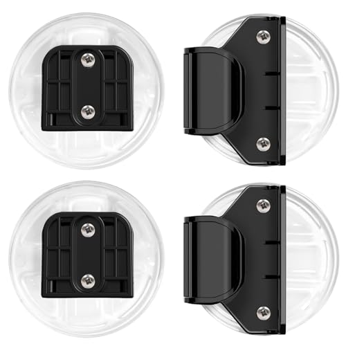 HAMOPY Auto-Lock Retractable Baby Gate Replacement Free-Punch Parts, Original Hardware Set (Including 2 x Latches + 2 x Brackets) Only Fit 55“&71” Auto-Lock Baby Gate(Black) - color: Bk-pf