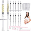 Trelaco 100 Sets 3 Ml 1 Ml Breast Milk Syringes No Needle Colostrum | Sterile Sealed with Caps and Cup, Baby Name Labels, Needle-free Harvesting for Storing Freezing Milk, For Postpartum Moms - size: 3 ml, 1 ml
