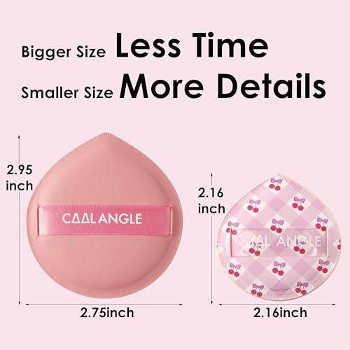 COOL-ANGLE Latex-Free Makeup Blender Sponges, 5Pcs Cherry Pink, Medium | Latex-Free, Suitable For Liquid Foundation And Powder, Wet Or Dry Dual Use, Long-lasting and Natural Makeup, Easy Makuep - color: A5:Cherry Pink*5