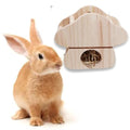JanYoo Rabbit Hay Feeder,Natural Wooden Hay Holder for Guinea Pigs Bunny Cage Rabbit Hay Dispenser Hanging Standing-Champignons - size: Champignons