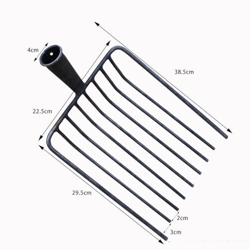 Metal Fork Head Manure Fork Replacement Head Agricultural Steel Pitchfork Fork Head for Gardening Lawns for Horse Stall Picking up 9 Teeth - color: 9 Teeth