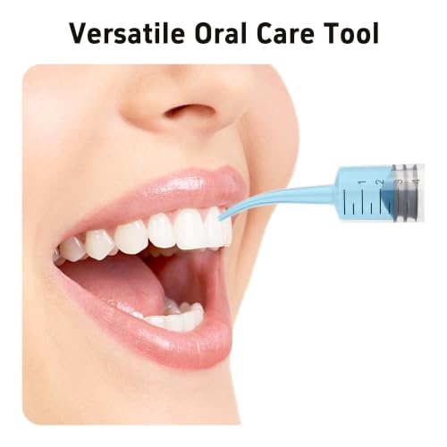 10Pcs 12cc/ml Dental Irrigation Syringes, Curved and Straight Tip, Oral Care Syringe with Measurement Scale for Wisdom Teeth, Tonsil Stones, Mouthwash Cleaning, Pet Feeding, Precision Dispensing