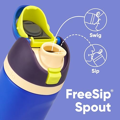 Owala FreeSip Kids Stainless Steel Water Bottle 16 oz Celestial Sphere - color: Celestial Sphere, size: 16 Ounces