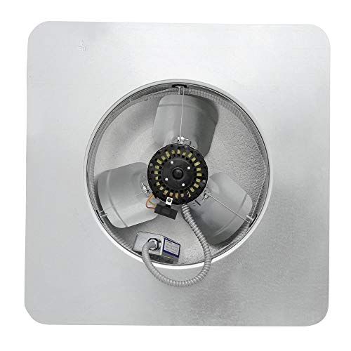 GAF Master Flow – 1250 CFM Power Roof Mount Attic Fan – ERV5BL – Energy-Efficient Design, Galvanized Steel, Optional Humidistat – Black – Attics Up to 2200 sq ft - color: Black
