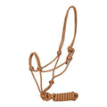 TuffRider Rugged Rope Halter with Matching 6 Foot Lead - color: Brown