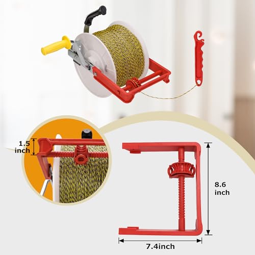 Reel Guide, 3:1 Geared Electric Fencing Reel Accessories, Auxiliary Reeling Tool, Can Only be Equipped with Our Reels, Not Applicable to Extended Winding Reels