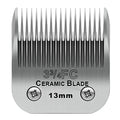 3-3/4FC Detachable Dog Blades Compatible with Andis/Oster A5 Grooming | Compatible with wahl km10 dog clipper,Cut Length 1/2"(13mm),Made of Ceramic Blade & Stainless Steel Blade - color: Silver, size: 3-3/4FC 13mm