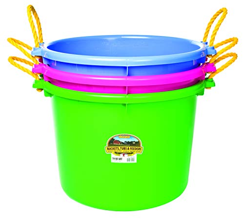 Little Giant® Plastic Muck Tub | Durable & Versatile Utility Bucket with Handles | Muck Bucket | Durable Handles | 70 Quart | Hot Pink - color: Hot Pink, size: 70 quart
