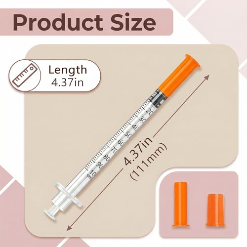 1ml 31G 5/16" (8mm), Individually Wrapped, Syrings Box of 100 - size: 1ml 31G 5/16 Inch