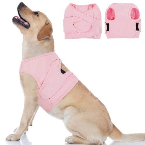 BRKURLEG Dog Chest Recovery Suit After Surgery, Pink XL | Dog Chest & shoulder Wound Cover, Breathable & Soft Anti-Licking Wound Vest, Not for Spay/Neuter Surgeries, Cone Alternative - color: Pink, size: X-Large