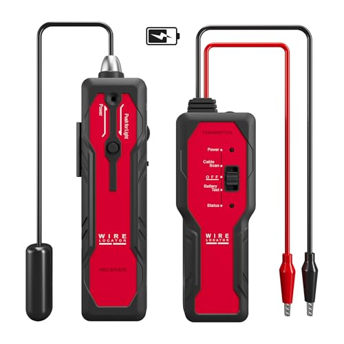 Underground Wire Locator for Pet Fence & Cable Detection | Rechargeable, 2.6 ft depth, 1640 ft range, headphones included, flashlight, invisible fence and sprinkler valve locator