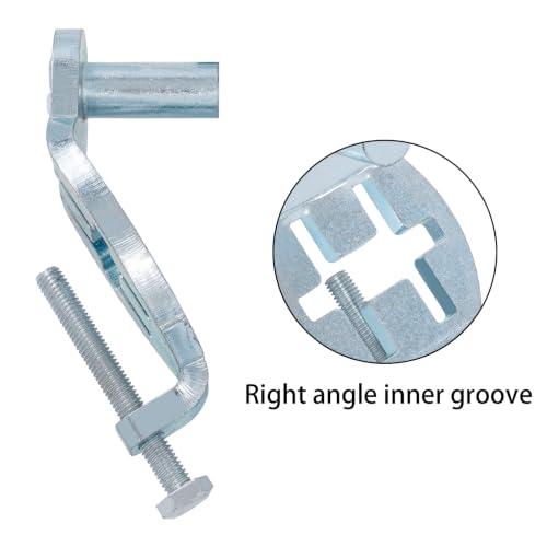 T-Post Gate Hinge Pins, 5/8" Pin Shank Compatible with Metal T Post, Galvanized Steel, Ideal for Chain Link Gates, Farm & Backyard, 2-Pack