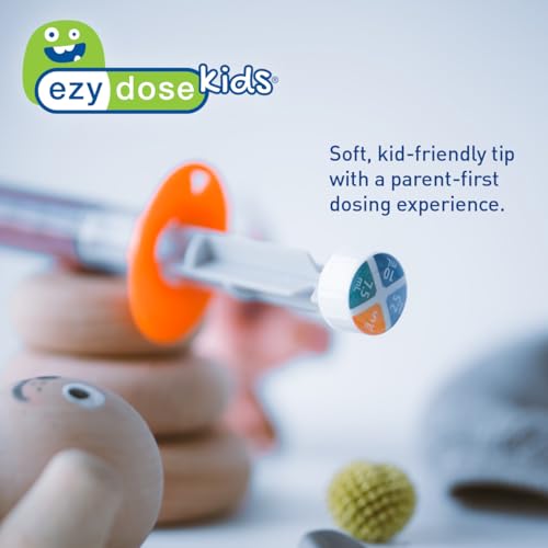 Ezy Dose Kids Oral Syringe & Medicine Dispenser, 10 mL, 3 Pack, BPA-Free | Color-Coded Tools Support Accurate Liquid Portions for Babies & Toddlers, Helps Reduce Mess, Convenient, Easy to Administer - size: 10 mL/2 TSP without Brush (3-Pack)