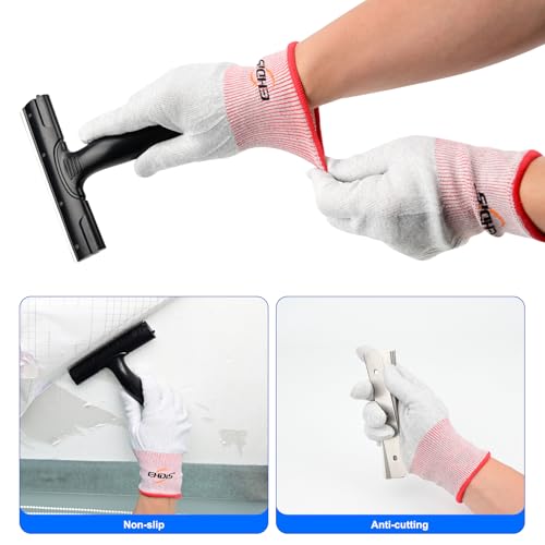 EHDIS Adjustable Razor Blade Scraper, 15''-58'' Long Handle 6" Blade Scraper Tool with 20 Double-Edge Blades for Cleaning Paint, Caulk, Adhesive,Painting Stripping Tools, Tile, Floors, Walls
