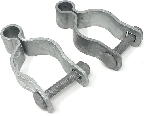 Female Gate Hinge - Pressed Steel, High Corrosion Resistance, Long Life Span - 2 Per Pack - Includes Required Carriage Bolt (Galvanized Steel, 1-3/8") - color: Galvanized Steel, size: 1-3/8"