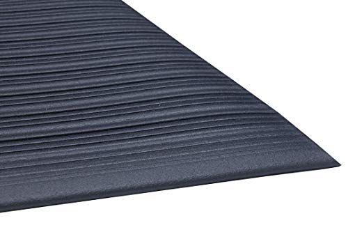 Guardian Floor Protection 24031202 Air Step Anti-Fatigue Floor Mat, Vinyl, Black, Reduces fatigue and discomfort, 3' Length, 12' Width - size: 144"L x 36"W x 0.3"Th
