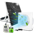Solar Fan for Chicken Coop with Battery 25W Solar Panel Powered Exhaust Fans with 14.8ft On/Off Switch Cable for Greenhouse, Sheds, Pet Houses, Ventilation, Outside, Greenhouse Air Circulation Garages - color: 8000mA Battery