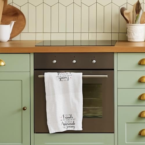 Kitchen Towels-It's The Friends We Meet Along the Way that Help Us Appreciate the Journey-16 x 24 Inches Kitchen Hand Dish Towels-Decorative Absorbent Fast Drying Dishcloth-Gift For Friends Family-A37 - color: Friendship