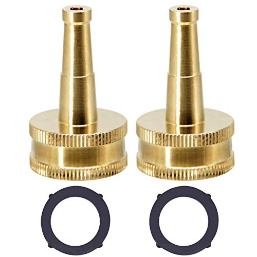 Twinkle Star Brass Jet Sweeper Jet Nozzle, 2 Pack | High Pressure Garden Hose Nozzle, Water Hose Sprayer Nozzle Jet Sweeper for Garden Watering, Cars, Floor, Sidewalks - color: Nozzle Jet 2P