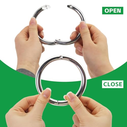 Bull Nose Rings Stainless Steel Cattle Nose Rings for Bulls and Cows Farm Animal Tool for Livestock Management and Animal Care (M) - size: M