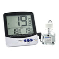 Thermco ACC895INC Triple Display Large Digit Digital Thermometer for Incubators, -50 to 70°C with Bottle Media Certified @ +37°C with Audible Alarm and NIST Traceable Certificate