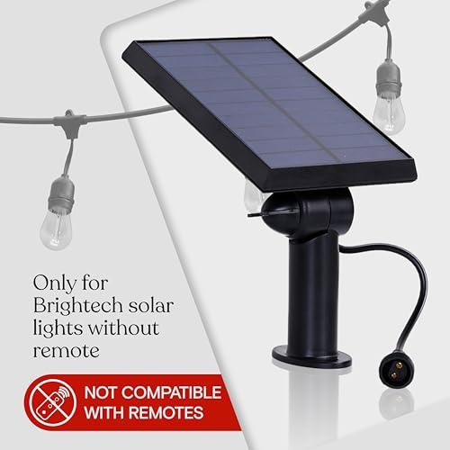 Brightech Replacement Solar Panel Ambience Pro - 2- Pin Half Moon Connector - Compatible ONLY with Brightech 1W Solar-Powered Outdoor String Lights - Commercial Grade - 1 Solar Panel - size: 1W String Lights Brightech Only