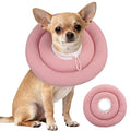 IDOMIK Dog Recovery Collar, Waterproof Soft Dog Cone After Surgery | Comfy Protective Elizabethan Collar Alternative for Dogs Cats, Adjustable Pet Neck Donut Cone Anti-Licking Wounds,Pink,S - color: Pink, size: S