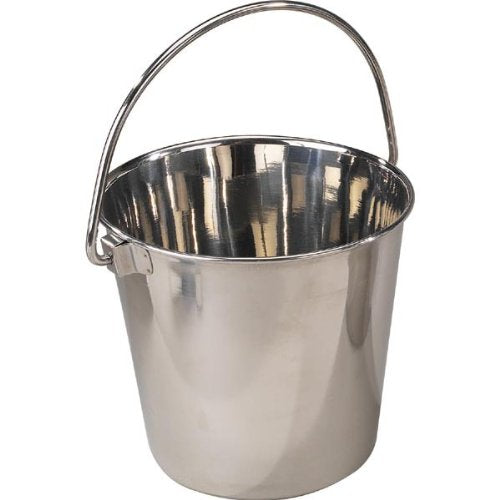 ProSelect Heavy Duty Stainless Steel Pails — Durable Pails for Kennels and Farms - 9¾", 9-Quart