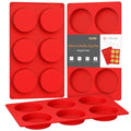 Redfly Silicone Egg Molds for Breakfast Sandwiches 3 Pcs, Non Stick 3 Inch Egg Bites Baking Pans, Silicone Muffin Pans for Baking, Round Muffin Top Pan for Whoopie Pie Pan, Tarts, Quiche - size: 3pcs: 3 inch Regular