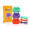 Eyliden 6 Pack Scrub Sponge, Dual-Sided, Smart-Temp Firmness, Dish Scrubber | Non-Scratch, Multi-Surface Safe Cleaning Sponges for Kitchen, Bathroom, Dish Scrubbing, Cute Cat Smile Design