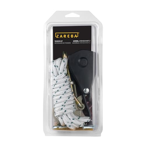 Zareba Electric Fence Tension Kit - Quickly & Easily Add Tension to Electric Fence System - ATENSIONKIT-Z - Kit Includes 1 Ratchet, 1 S-Hook, 1 Clamp, and 1 Length of Rope