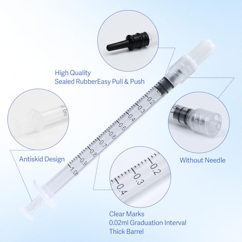 1ml Syringes Without Needles, 1cc Luer Lock Syringe - Disposable Individually Wrapped(30 Pack) - size: 1ml
