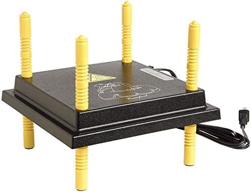 Premier 1 Chick Brooder Heating Plate – 12"x12", Warms Up to 20 Chicks | Alternative to heat lamp. 22 watts vs 175–250W for a heat lamp. Adjustable push-button legs. 110V, 70" cord. Up to 20 chicks.