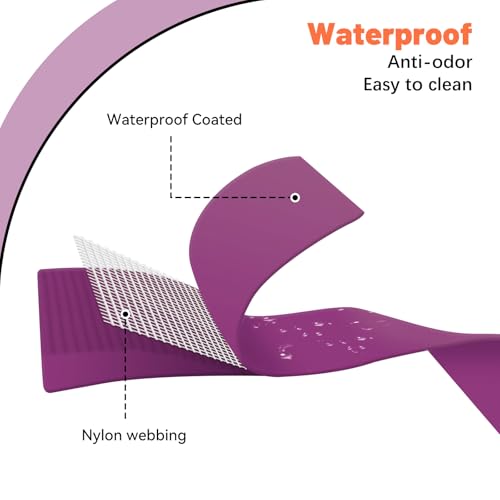 Waterproof Dog Collar, Easy to Clean Rubber Dog Collars with Quick Release Buckle Fits Small Medium or Large Dogs (Purple, M < 11.8-18.5 inch) - color: Purple, size: M (11.8-18.5 inch)