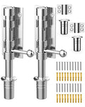 Heavy Duty Slide Bolt Gate Latch Hardware, 6.3 Inch, Silver-2PCS | Solid 304 Stainless Steel Latches Electroplating Finish, Barrel Bolt Lock for Wooden Fence, Interior, Yard/Barn/Shed Door - color: Silver - 2 Pack