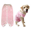 Dog’s Recovery Suit Post Surgery Shirt for Female Male Dog, E-Collar Alternative Wound Protective Clothes (Pink White stripe-3xl) - color: pink white stripe, size: 3xl