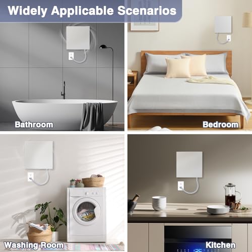 Bathroom Exhaust Fan,6 Inch Small Compact Window Exhaust Fan,Wall Mount Plug In Duct Free Ventless Vent Fan for Bath, Kitchen, Garage,56 CFM Airflow,Quiet 1.5 Sones,Anti-Backflow,Energy-Efficient - size: 6 Inch