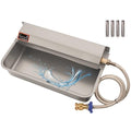 Automatic Dog Water Dispenser with Drain Hole, 304 Stainless Steel Auto Water Dog Bowl with Float Valve, Hose Quick Connect Fitting, Automatic Livestock Waterer for Horse, Chicken (2 Gallons) - size: 2 Gallons