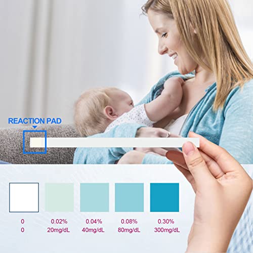 25pcs Breastmilk Alcohol Test Strips, Breastmilk Detecting Strips Milk Detect Strips with Bottle for Mother Alcohol Test Give Nursing Mothers Clarity, Easy, Quick Detection