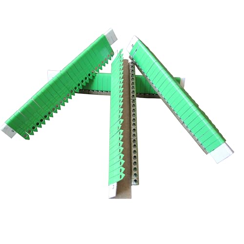 Zip Wing Bands Numbered - NOT Stamped Aluminum Chicken Pheasant Poultry Duck Wing Identification Tags (100, Neon Green) - color: Neon Green