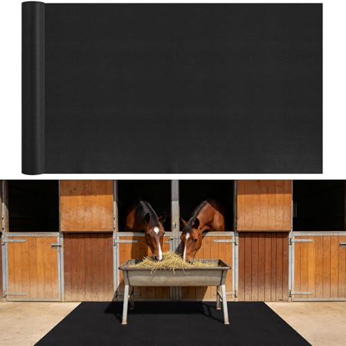 4x6 Ft Horse Stall Mat, Stable Mats for Horses with Shock Absorption & Cushioning Waterproof Non-Slip Flooring, Easy to Clean Mat for Stalls Farm Cattle Sheep Pig Shed Livestock Barn