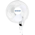 Hurricane Classic Oscillating Wall Mount Fan, 3 Speeds, White, 16in | Corded Electric Air Cooling Unit w/ Easy Pull Cord Controls for Home, Grow Tents, Offices, Sheds, Studios, Garages & Dorms - style: Classic