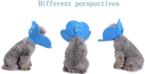 Dogs Cats Medical Grooming Pet E-Collar Recovery Remedy Protective Dog Lick Caught Soft Sponge Adjustable Postoperative Kit for Small and Medium Dog (Blue, M (neck's Girth 10.6" to 11.4")) - color: Blue, size: M (neck's girth 10.6" to 11.4")