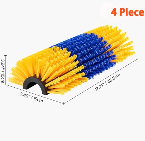 2/4PCS Livestock Massage Brush, Horse Cow Goat Pet GroomingTools | Durable livestock massage brush with 8 screws, ideal for horses, cows and goats grooming, cleaning - size: 4pack